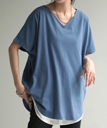 VネックドルマンTシャツ