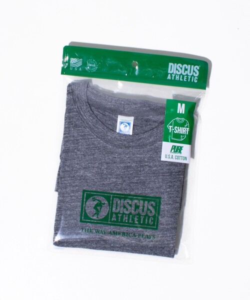 DISCUS ATHLETIC（ディスカス　アスレチック）の「【DISCUS ATHLETIC/ディスカス アスレチック】USA COTTON パックTシャツ（Tシャツ/カットソー・メンズ・ホワイト/ブラック/ネイビー/ライトグレー・L/M/XL）」の3枚目の写真