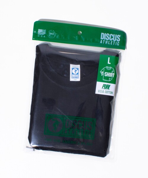 DISCUS ATHLETIC（ディスカス　アスレチック）の「【DISCUS ATHLETIC/ディスカス アスレチック】USA COTTON パックTシャツ（Tシャツ/カットソー・メンズ・ホワイト/ブラック/ネイビー/ライトグレー・L/M/XL）」の2枚目の写真