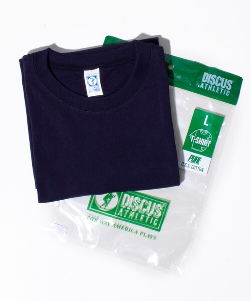 DISCUS ATHLETIC（ディスカス　アスレチック）の「【DISCUS ATHLETIC/ディスカス アスレチック】USA COTTON パックTシャツ（Tシャツ/カットソー・メンズ・ホワイト/ブラック/ネイビー/ライトグレー・L/M/XL）」の17枚目の写真