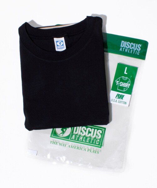 DISCUS ATHLETIC（ディスカス　アスレチック）の「【DISCUS ATHLETIC/ディスカス アスレチック】USA COTTON パックTシャツ（Tシャツ/カットソー・メンズ・ホワイト/ブラック/ネイビー/ライトグレー・L/M/XL）」の19枚目の写真