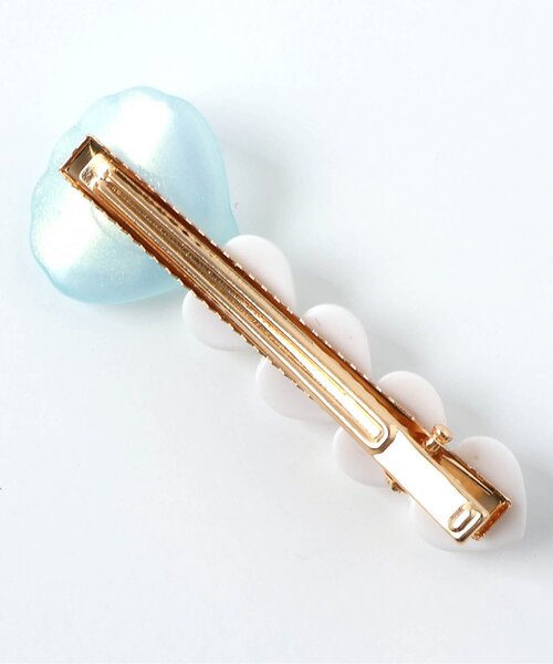 apres les cours（アプレレクール）の「シェルパールヘアクリップ（バレッタ/ヘアクリップ・キッズ・アイボリー/サックスブルー・FREE）」の11枚目の写真