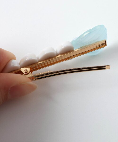 apres les cours（アプレレクール）の「シェルパールヘアクリップ（バレッタ/ヘアクリップ・キッズ・アイボリー/サックスブルー・FREE）」の14枚目の写真