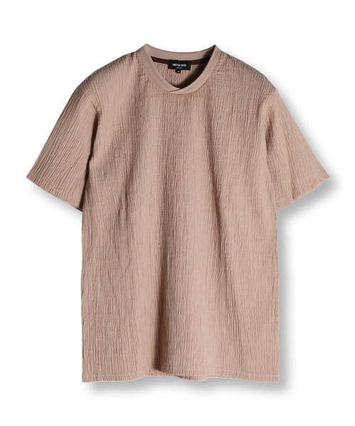 MEN'S BIGI（メンズビギ）の「リネンブレンド楊柳リブネックTシャツ（Tシャツ/カットソー・メンズ・ネイビー/ピンク/グレー/ホワイト・02/03/04/01）」の4枚目の写真