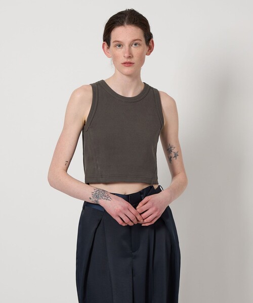 AEWEN MATOPH（イウエン マトフ）の「＜AEWEN MATOPH＞アメスリ ショート タンクトップ（タンクトップ・レディース・ホワイト/ブラック/モカ・FREE）」の4枚目の写真