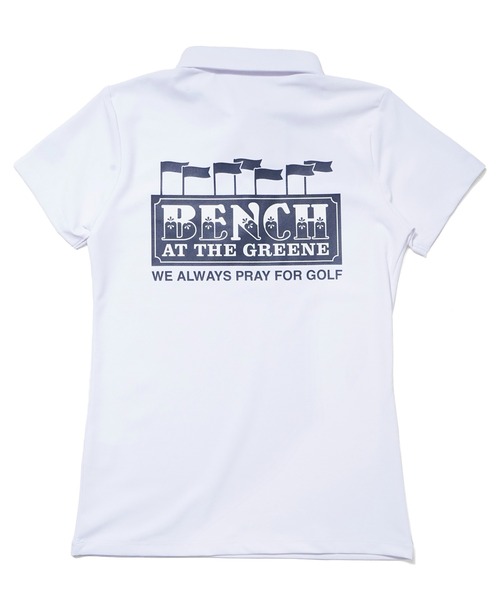 BENCH AT THE GREENE GOLF(ベンチアットザグリーンゴルフ)の「BENCH AT THE GREENE GOLF / レディースゴルフポロシャツ(ポロシャツ・レディース・ホワイト/ブラック/ネイビー・SMALL/MEDIUM)」の4枚目の写真