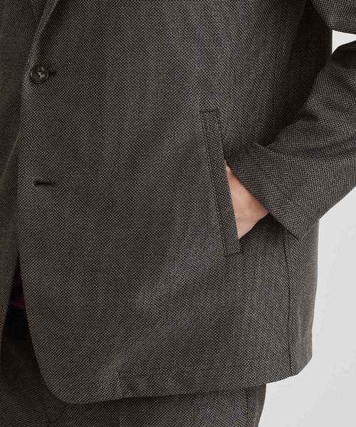 TAKEO KIKUCHI（タケオキクチ）の「【尾州織】後染め ドビーメッシュ ショール羽織り（カーディガン/ボレロ・メンズ・ネイビー/ブラック/グレー・04/03/02/01/05）」の16枚目の写真