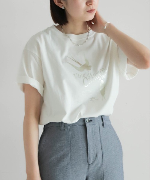 NOMBRE IMPAIR(ノンブルアンペール)の「スワローPT 半袖TEE(Tシャツ/カットソー・レディース・ゴールド/シルバー・FREE)」の2枚目の写真