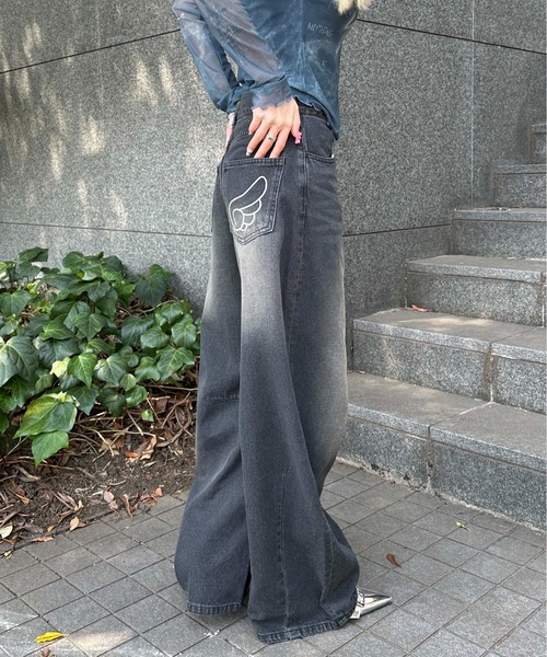 新品プエンテ　アルパカ PUENTE サムエルパンツ エンジェルステッチカーブデニム（デニムパンツ）｜sedacle girl