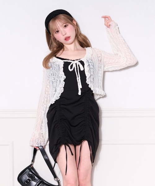 apres jour(アプレジュール)の「アソートドロストミニキャミチュニック(キャミソール・レディース・ホワイト系その他2/ブラック系その他/ブラック・フリー)」の8枚目の写真