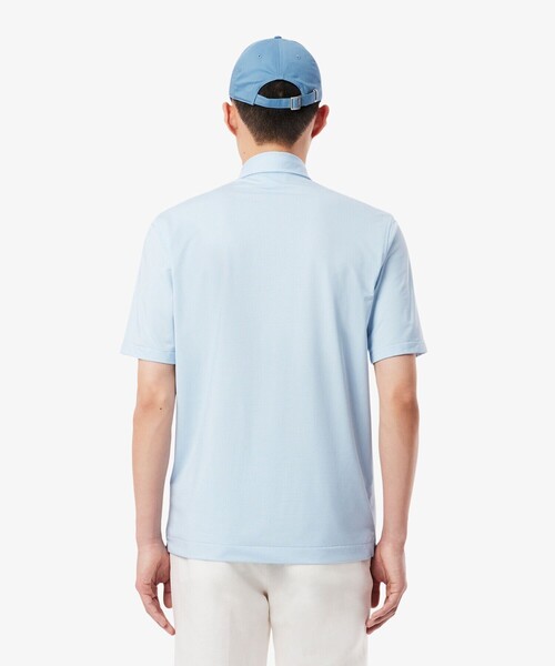 LACOSTE(ラコステ)の「消臭・速乾・UVカット ストレッチ マイクロチェックボタンダウンポロシャツ(ポロシャツ・メンズ・グレイッシュブルー/ブラック/サックスブルー・3/4/5/6)」の12枚目の写真
