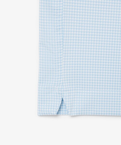 LACOSTE(ラコステ)の「消臭・速乾・UVカット ストレッチ マイクロチェックボタンダウンポロシャツ(ポロシャツ・メンズ・グレイッシュブルー/ブラック/サックスブルー・3/4/5/6)」の14枚目の写真