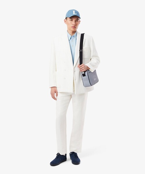 LACOSTE(ラコステ)の「消臭・速乾・UVカット ストレッチ マイクロチェックボタンダウンポロシャツ(ポロシャツ・メンズ・グレイッシュブルー/ブラック/サックスブルー・3/4/5/6)」の15枚目の写真