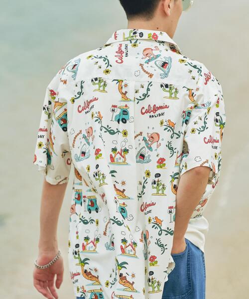 URBAN RESEARCH Sonny Label(アーバンリサーチサニーレーベル)の「アロハシャツ by Monkey Studio(シャツ/ブラウス・メンズ・オフホワイト/ネイビー/グリーン・MEDIUM/LARGE)」の6枚目の写真