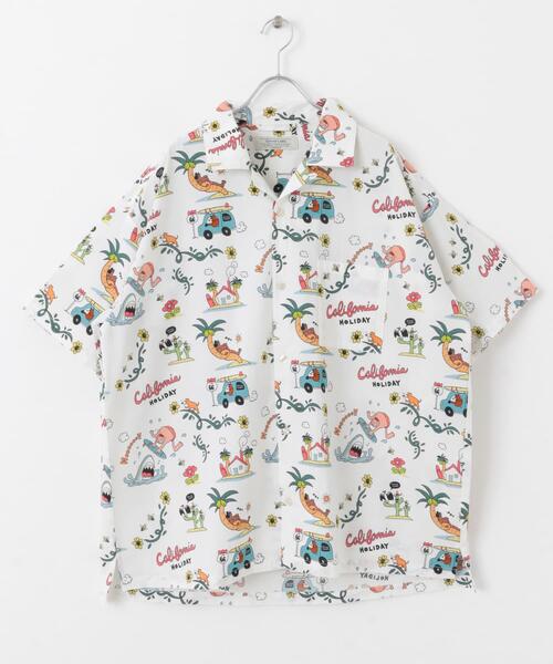 URBAN RESEARCH Sonny Label(アーバンリサーチサニーレーベル)の「アロハシャツ by Monkey Studio(シャツ/ブラウス・メンズ・オフホワイト/ネイビー/グリーン・MEDIUM/LARGE)」の8枚目の写真
