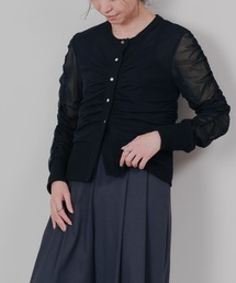 DOLLUPOOPS | チュールギャザーカーディガン(カーディガン/ボレロ)