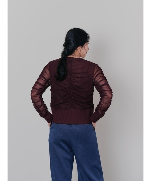 DOLLUPOOPS（ドールアップウップス）の「チュールギャザーカーディガン（カーディガン/ボレロ・レディース・ブルーグレー/ブラック/ボルドー・38）」の17枚目の写真