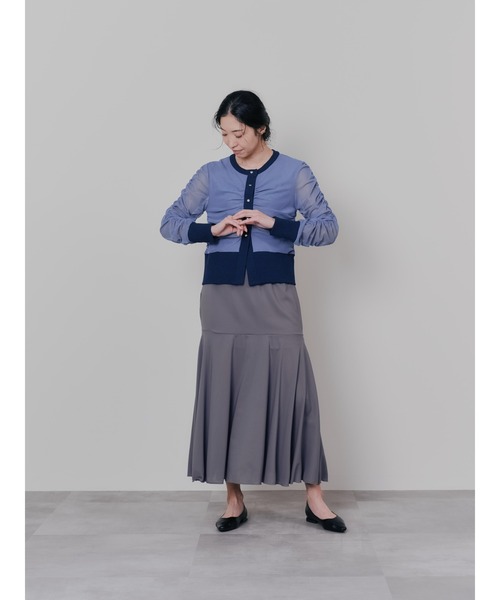 DOLLUPOOPS（ドールアップウップス）の「チュールギャザーカーディガン（カーディガン/ボレロ・レディース・ブルーグレー/ブラック/ボルドー・38）」の8枚目の写真