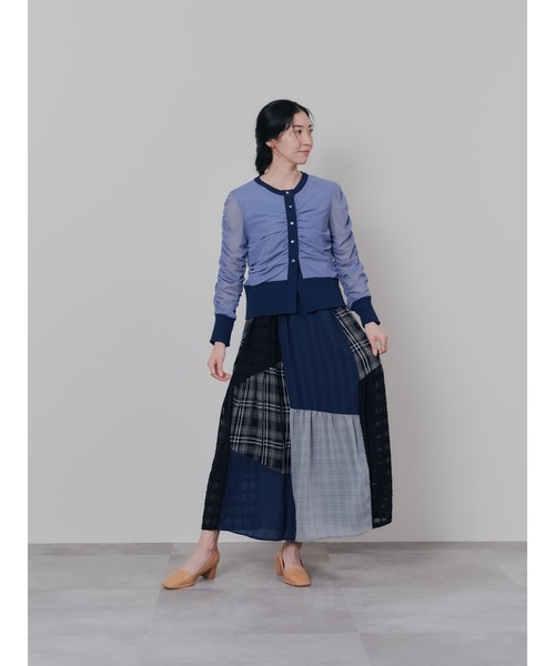 DOLLUPOOPS（ドールアップウップス）の「チュールギャザーカーディガン（カーディガン/ボレロ・レディース・ブルーグレー/ブラック/ボルドー・38）」の9枚目の写真