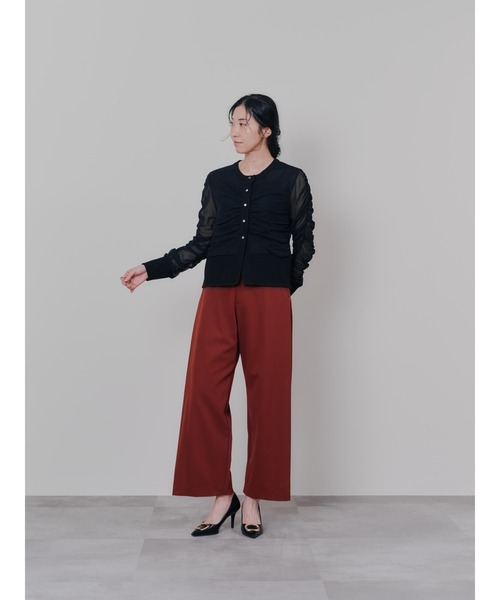 DOLLUPOOPS（ドールアップウップス）の「チュールギャザーカーディガン（カーディガン/ボレロ・レディース・ブルーグレー/ブラック/ボルドー・38）」の12枚目の写真