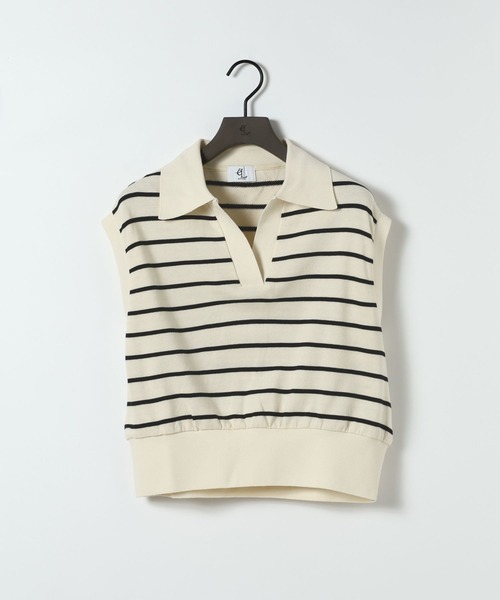 eL(エル)の「【eL】Compact Polo NS/329530(Tシャツ/カットソー・レディース・オフホワイト/レッド/ネイビー/ホワイト系その他/ライム・FREE)」の1枚目の写真