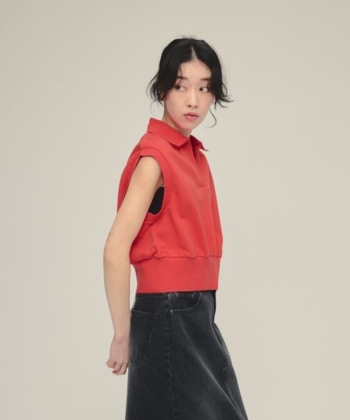 eL（エル）の「【eL】Compact Polo NS/329530（Tシャツ/カットソー・レディース・オフホワイト/レッド/ネイビー・FREE）」の18枚目の写真