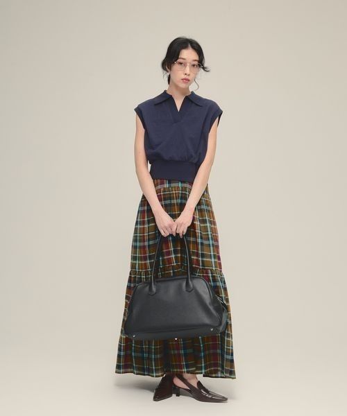 eL（エル）の「【eL】Compact Polo NS/329530（Tシャツ/カットソー・レディース・オフホワイト/レッド/ネイビー・FREE）」の7枚目の写真