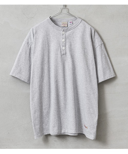 WAIPER.inc（ワイパーインク）の「Goodwear グッドウェア 2W7-15201 USAコットン S/S ヘンリーネック Tシャツ BIG（Tシャツ/カットソー・メンズ・ホワイト/グレー系その他/チャコールグレー/杢グレー/ブラック/ネイビー/ブルー系その他・M/S/L/XL）」の4枚目の写真