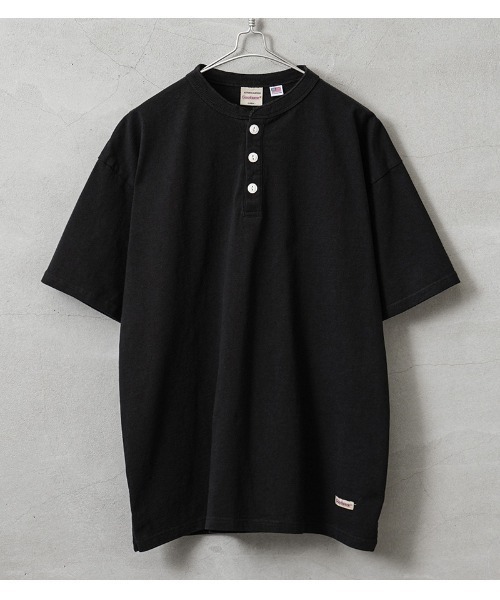 WAIPER.inc（ワイパーインク）の「Goodwear グッドウェア 2W7-15201 USAコットン S/S ヘンリーネック Tシャツ BIG（Tシャツ/カットソー・メンズ・ホワイト/グレー系その他/チャコールグレー/杢グレー/ブラック/ネイビー/ブルー系その他・M/S/L/XL）」の2枚目の写真