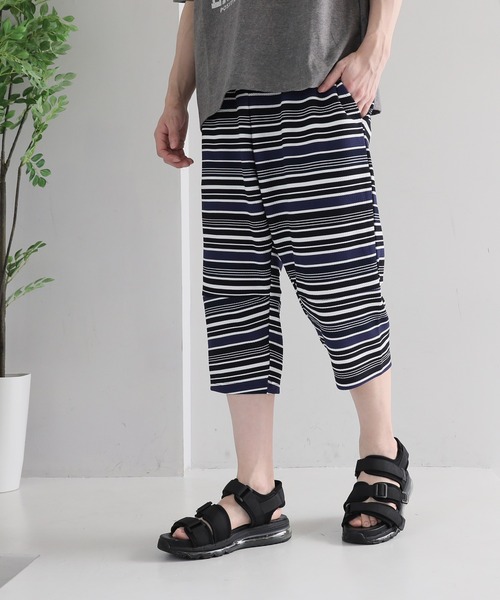 TopIsm(トップイズム)の「リップル素材 総柄7分丈パンツ(その他パンツ・メンズ・その他2/その他5/その他1/その他4/その他3・M/LL/L)」の6枚目の写真