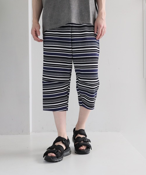 TopIsm(トップイズム)の「リップル素材 総柄7分丈パンツ(その他パンツ・メンズ・その他2/その他5/その他1/その他4/その他3・M/LL/L)」の7枚目の写真