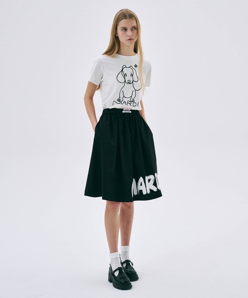 Mardi Mercredi（マルディメクルディ）の「SLIM TSHIRT DDANJI CH.02 / スリム Tシャツ ダンジ CH.02（Tシャツ/カットソー・レディース・アイボリー・FREE）」の4枚目の写真