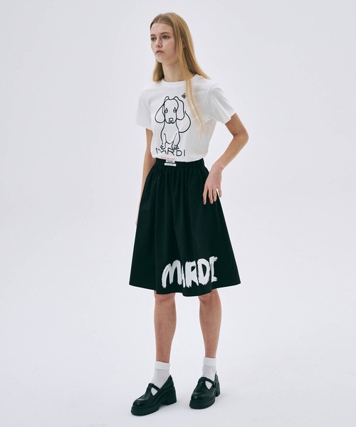 Mardi Mercredi（マルディメクルディ）の「SLIM TSHIRT DDANJI CH.02 / スリム Tシャツ ダンジ CH.02（Tシャツ/カットソー・レディース・アイボリー・FREE）」の6枚目の写真