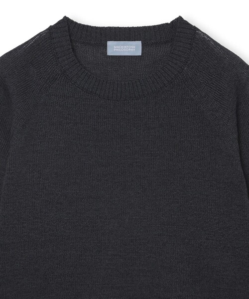 MACKINTOSH PHILOSOPHY(マッキントッシュ フィロソフィー)の「GREY LABEL ペーパーヤーンニットプルオーバー(Tシャツ/カットソー・レディース・ブラック/ブルー/ベージュ・2/6)」の6枚目の写真