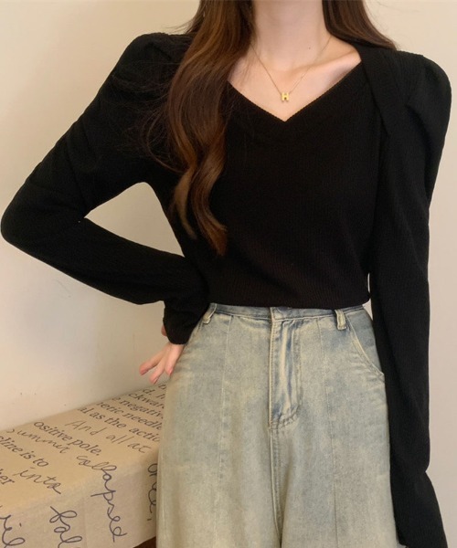 shoppinggo（ショッピングゴー）の「長袖Tシャツ コーデ カットソー（Tシャツ/カットソー・レディース・ホワイト/ブラック・M）」の17枚目の写真