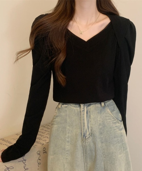 shoppinggo（ショッピングゴー）の「長袖Tシャツ コーデ カットソー（Tシャツ/カットソー・レディース・ホワイト/ブラック・M）」の18枚目の写真
