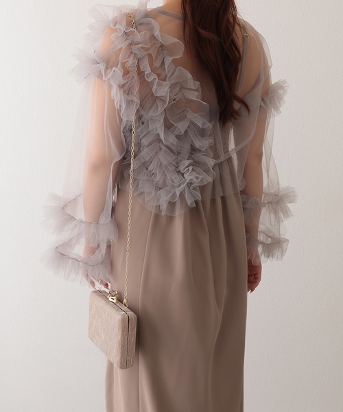Lace Ladies(レースレディース)の「ビジュー バックル付き ラメ ウェーブ バッグ(クラッチバッグ・レディース・ブラック/ベージュ/ピンク/シルバー/シャンパン・FREE)」の7枚目の写真