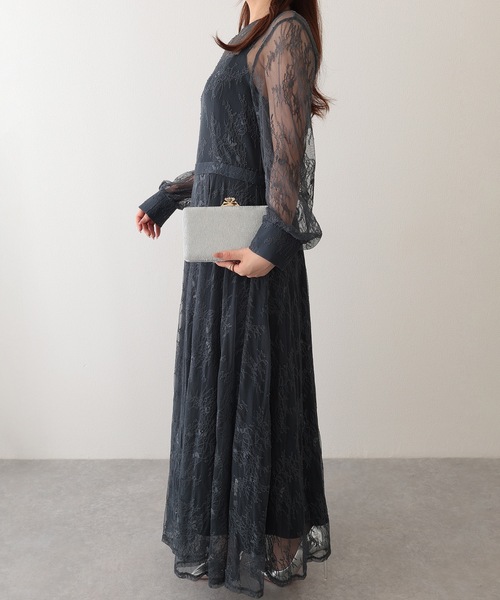 Lace Ladies(レースレディース)の「ビジュー バックル付き ラメ ウェーブ バッグ(クラッチバッグ・レディース・ブラック/ベージュ/ピンク/シルバー/シャンパン・FREE)」の11枚目の写真