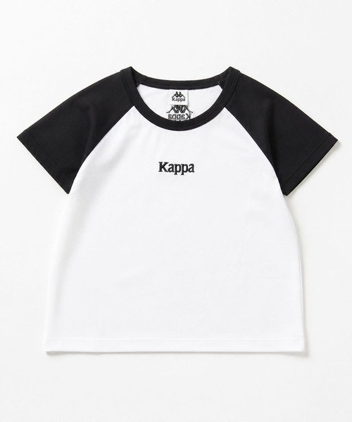 Kappa(カッパ)の「ラグラン ミニTシャツ(Tシャツ/カットソー・レディース・ブラック/ライトブルー/ホワイト・LARGE/MEDIUM)」の2枚目の写真
