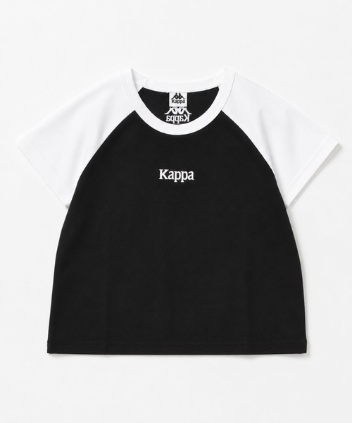 Kappa(カッパ)の「ラグラン ミニTシャツ(Tシャツ/カットソー・レディース・ブラック/ライトブルー/ホワイト・LARGE/MEDIUM)」の1枚目の写真
