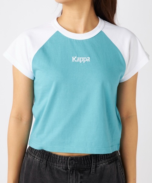 Kappa(カッパ)の「ラグラン ミニTシャツ(Tシャツ/カットソー・レディース・ブラック/ライトブルー/ホワイト・LARGE/MEDIUM)」の4枚目の写真