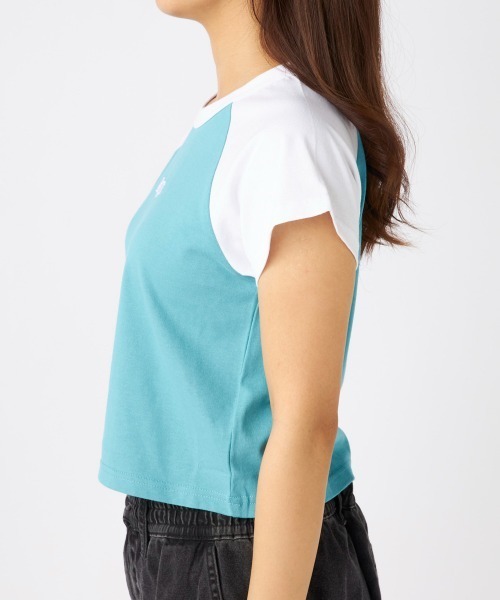 Kappa(カッパ)の「ラグラン ミニTシャツ(Tシャツ/カットソー・レディース・ブラック/ライトブルー/ホワイト・LARGE/MEDIUM)」の5枚目の写真
