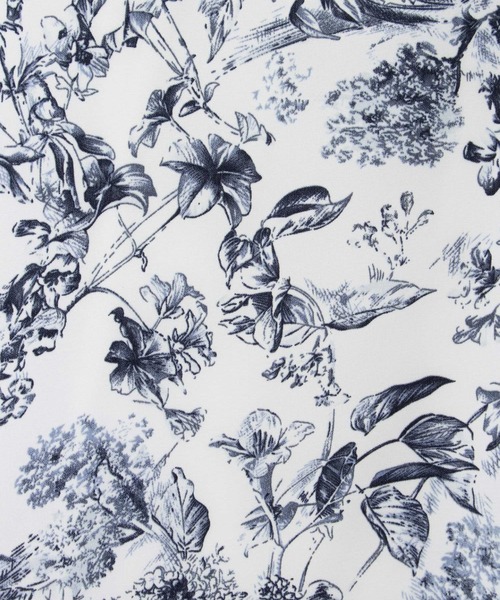 INGNI（イング）の「デコルテオープン花柄ワンピース（ワンピース・レディース・ホワイト系1/ホワイト×ネイビー・M）」の20枚目の写真