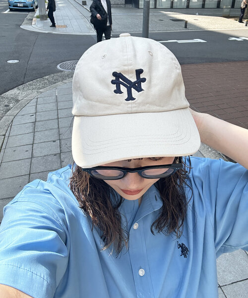 CPCM（シーピーシーエム）の「【Negro League】ベースボールキャップ（キャップ・レディース・アイボリー/ネイビー/ブラウン・FREE）」の2枚目の写真