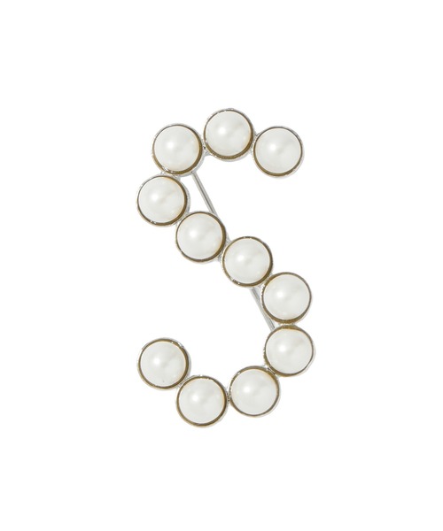 ROSE BUD(ローズバッド)の「(Sea’ds mara)Alphabet brooch S(ブローチ/コサージュ・レディース・ホワイト・ONE SIZE)」の1枚目の写真