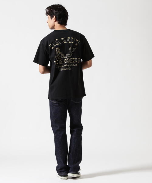 AVIREX(アヴィレックス)の「《WEB&DEPOT限定》PINUP GIRL T-SHIRT "BLUE ANGELS" / ピンナップガール 半袖Tシャツ / AVIREX / アヴィレックス(Tシャツ/カットソー・メンズ・ブラック/ホワイト/オレンジ・L/2XL/M/XL)」の4枚目の写真