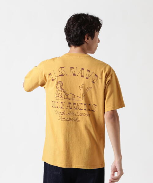 WEB&DEPOT限定》PINUP GIRL T-SHIRT 'BLUE ANGELS' / ピンナップ