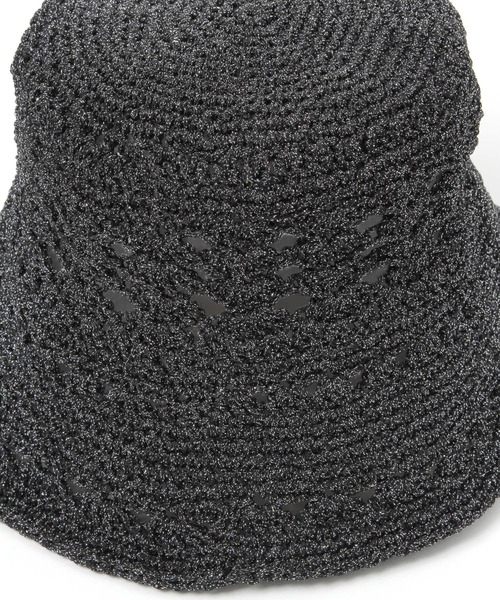 LAKOLE（ラコレ）の「ラメ透かし編みハット / 286226（ハット・レディース・ベージュ/ブラック・FREE）」の10枚目の写真