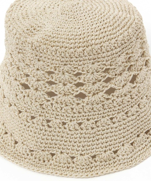 LAKOLE（ラコレ）の「ラメ透かし編みハット / 286226（ハット・レディース・ベージュ/ブラック・FREE）」の12枚目の写真