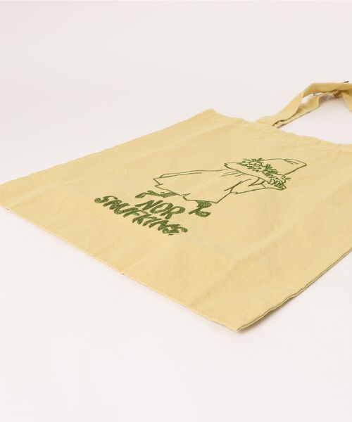 MOOMIN（ムーミン）の「【 MOOMIN / ムーミン 】後染めフラットトートバッグ WNI（トートバッグ・レディース・サックスブルー/ブラック/オレンジ/イエロー/バーガンディー/グリーン・FREE）」の7枚目の写真